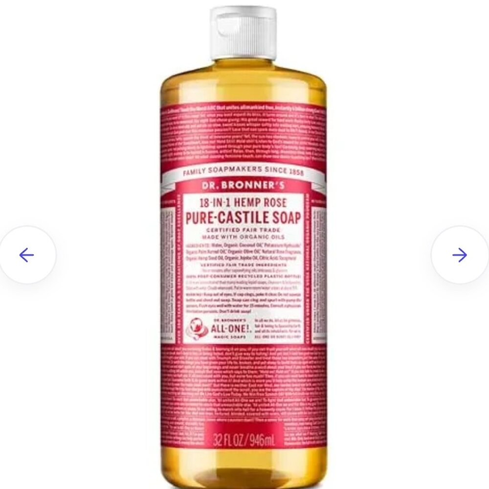 Dr. Bronner's Hemp Rose Castile Soap 32oz